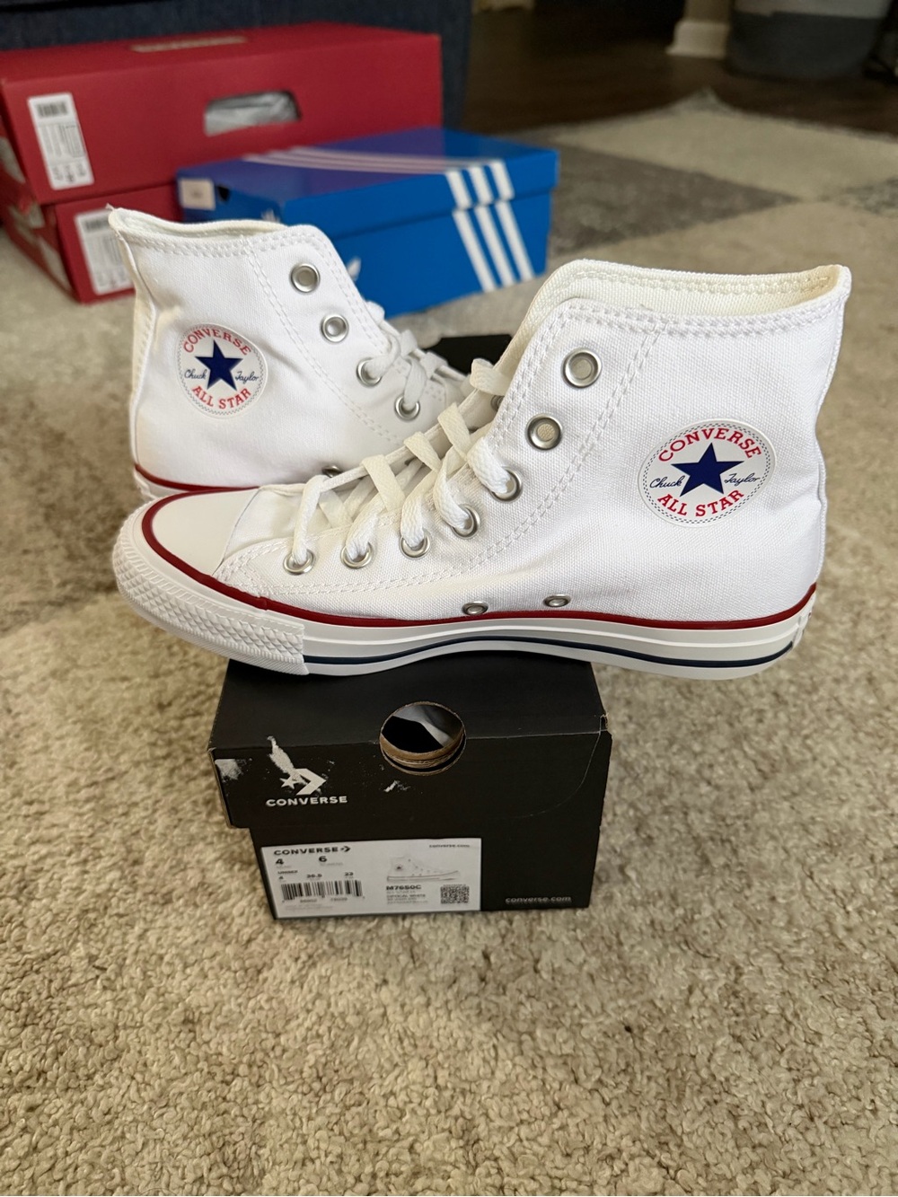 NWT Converse Chuck Taylor All Star High Top White Sneakers Men’s 4 / Women’s 6